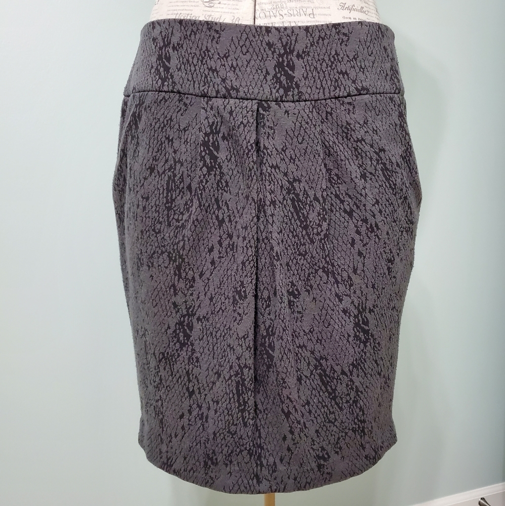 Style & Co. Snake Print Skirt Grey & Black Size 12